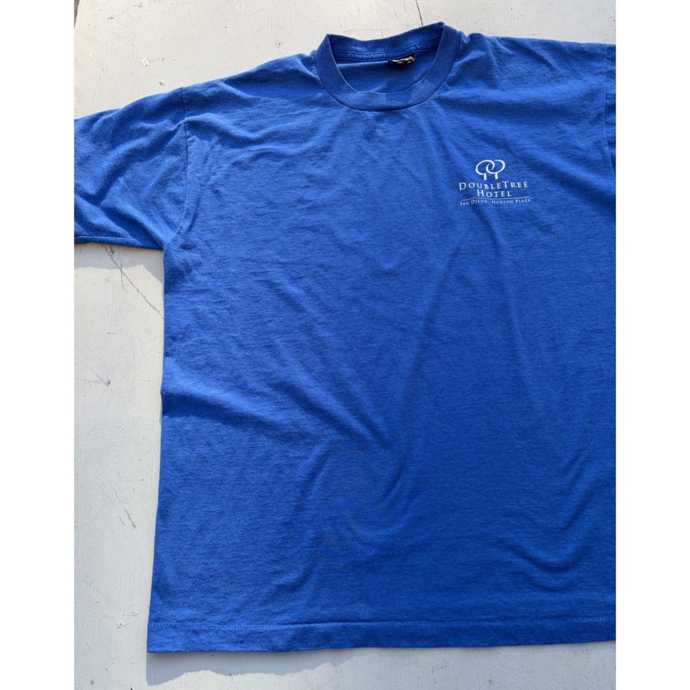 Men's Vintage Best Fruit T-Shirt Blue San Diego XL Single Stitch 90s Hotel Tree - Picture 4 of 11